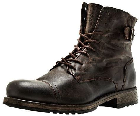 burberry braune lederstiefel herren|Designer.